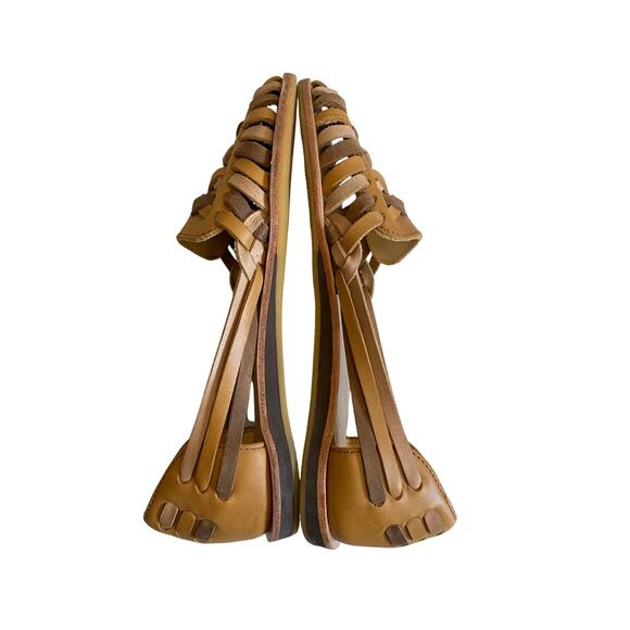 Nisolo Women's Huarche Sandals Saddle Brown Colorblock 6 NEW - Picture 6 of 8